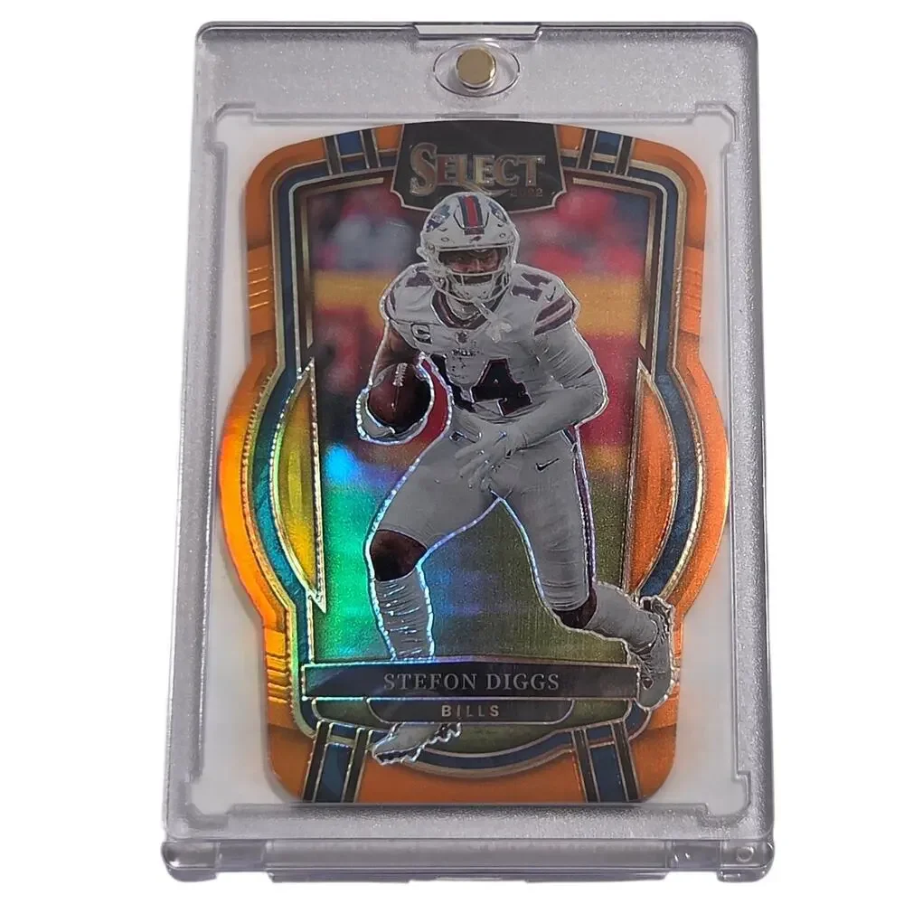 Select Stephon Diggs Bills Die-Cut Orange Prizm 061/199 2022 NM In Hard Case - Picture 1 of 5